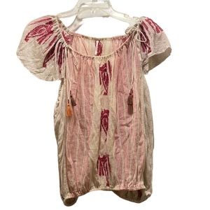 Free People cotton linen top